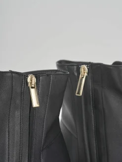 Stivale tronchetto tacco 5 cm nero pelle