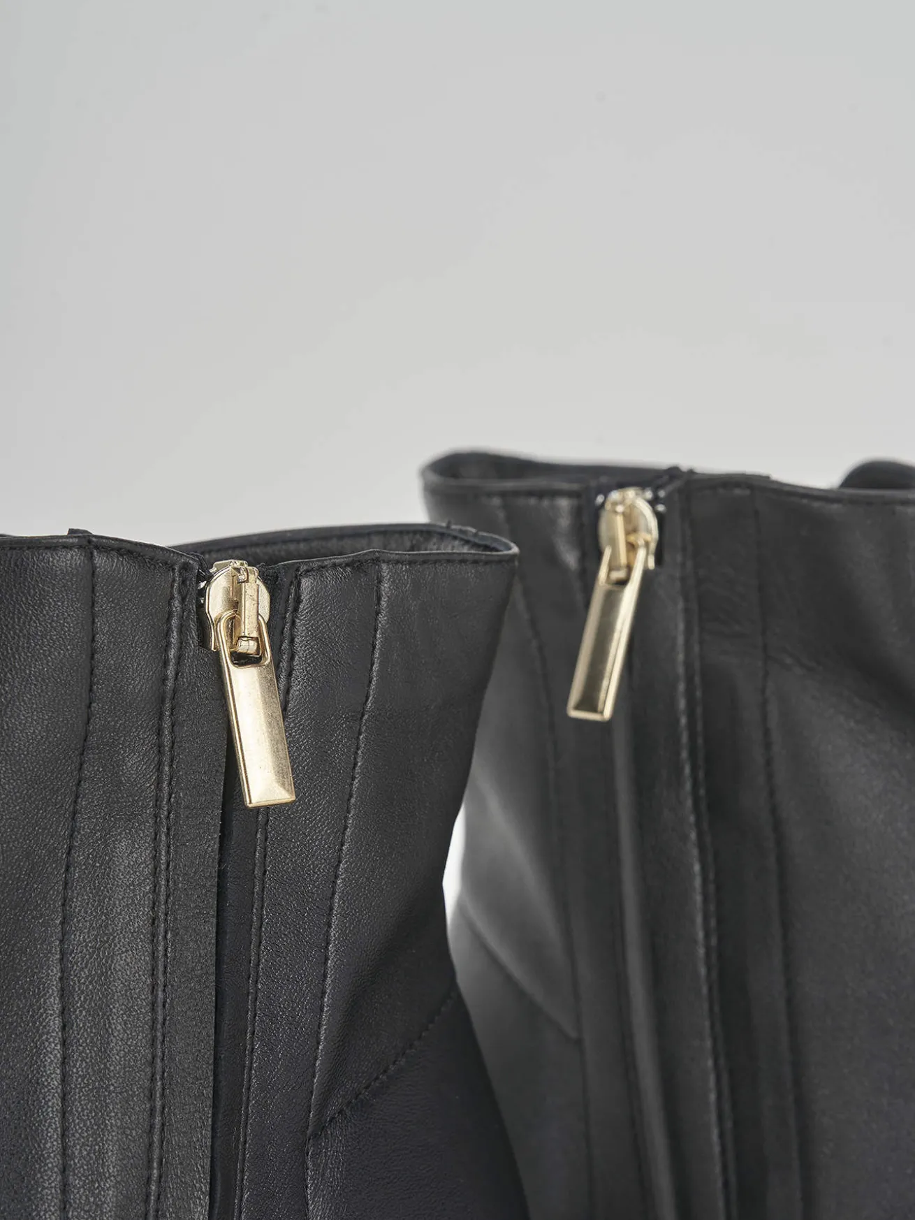 Stivale tronchetto tacco 5 cm nero pelle