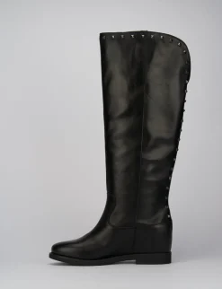 Stivale zeoppa interna 3 cm nero pelle