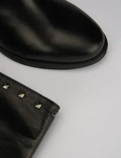 Stivale zeoppa interna 3 cm nero pelle