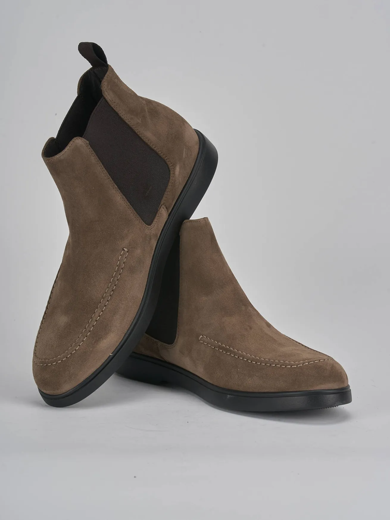 Stivaletti camoscio beige