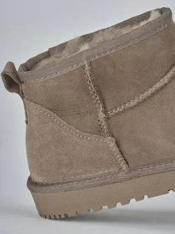 Stivaletti camoscio beige