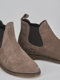 Stivaletti camoscio beige