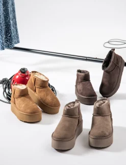 Stivaletti camoscio marrone