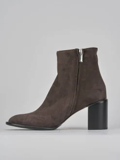 Stivaletti tacco 7cm camoscio testa