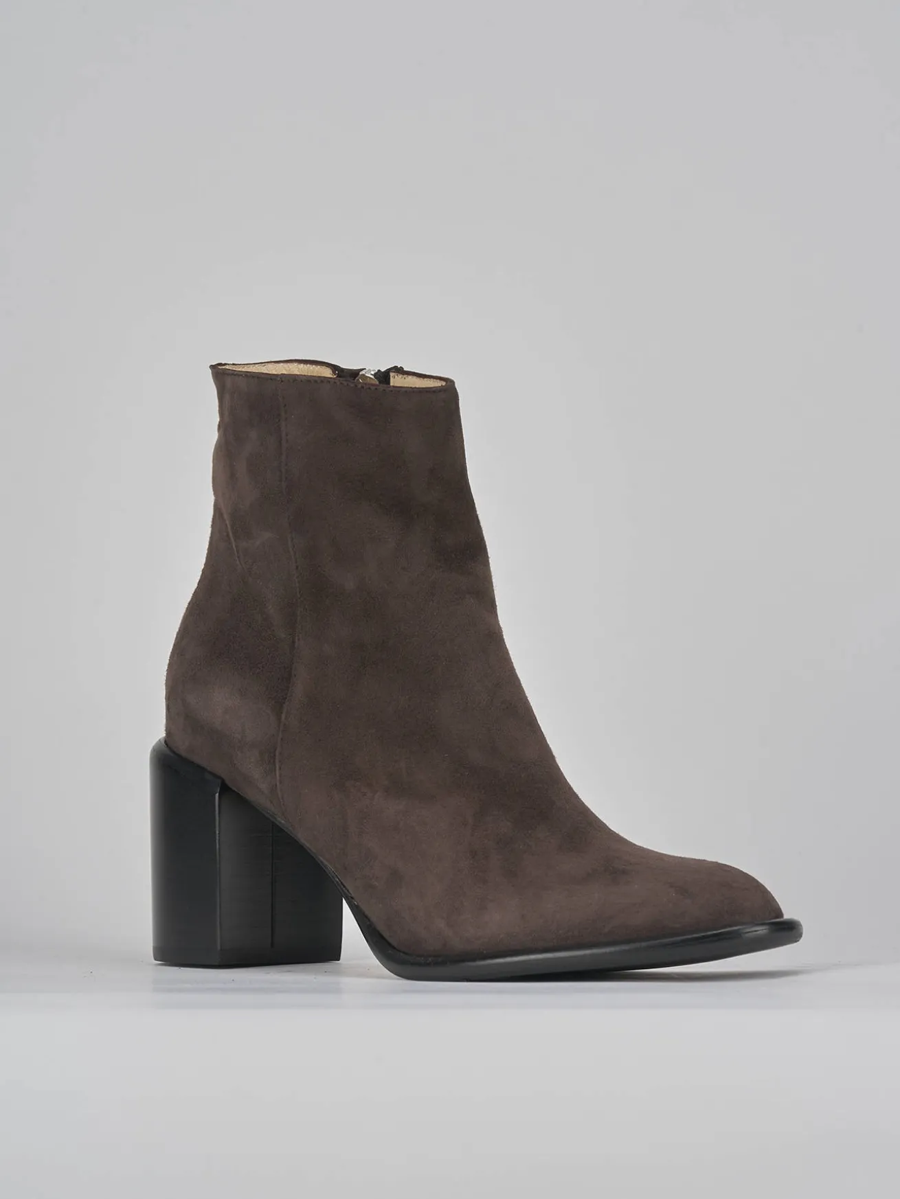 Stivaletti tacco 7cm camoscio testa