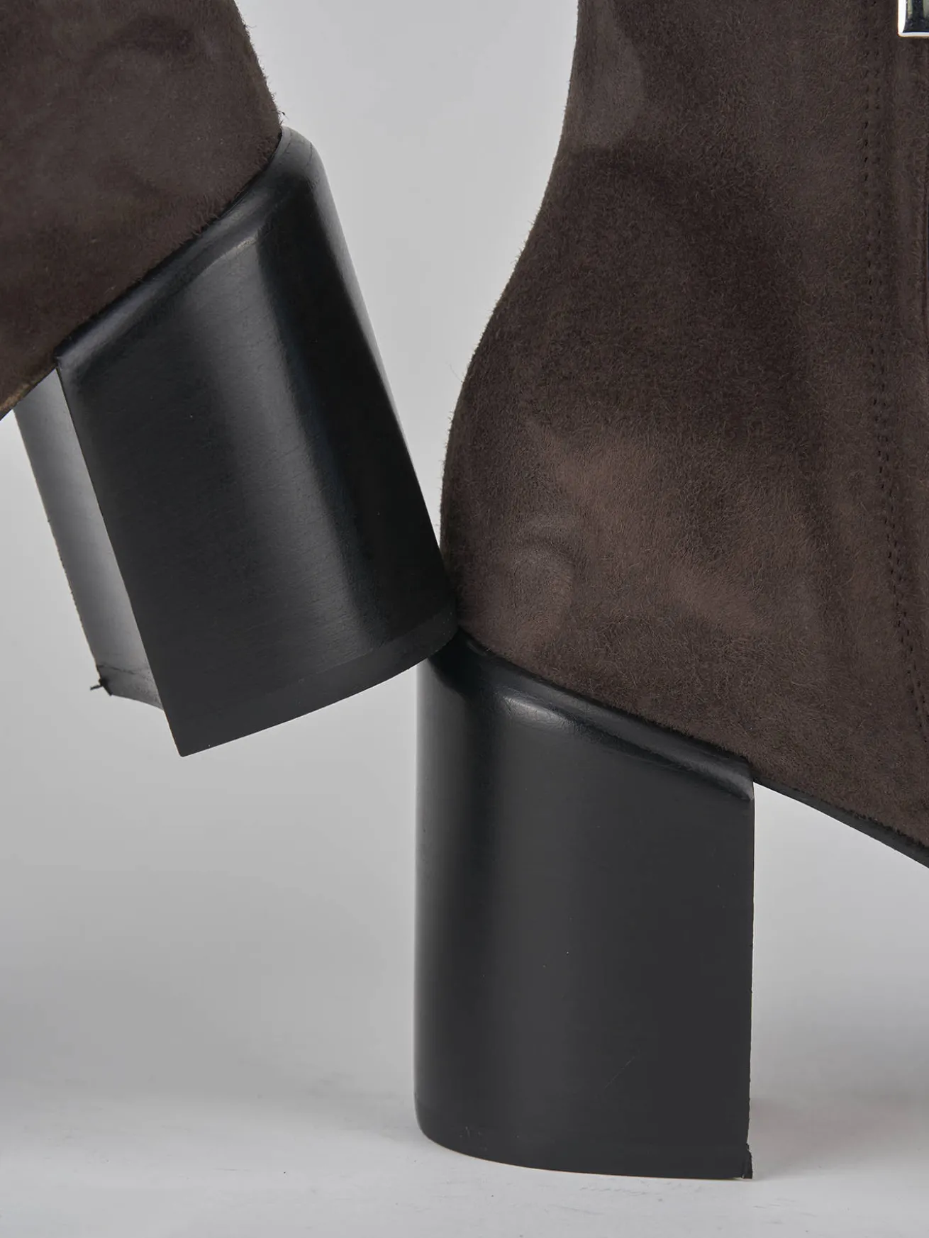 Stivaletti tacco 7cm camoscio testa