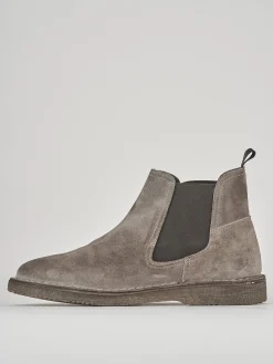 Stivaletti tacco 1cm camoscio beige