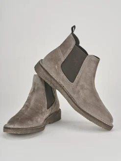 Stivaletti tacco 1cm camoscio beige