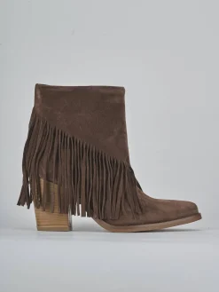 Stivaletti tacco 7cm camoscio testa