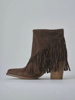 Stivaletti tacco 7cm camoscio testa