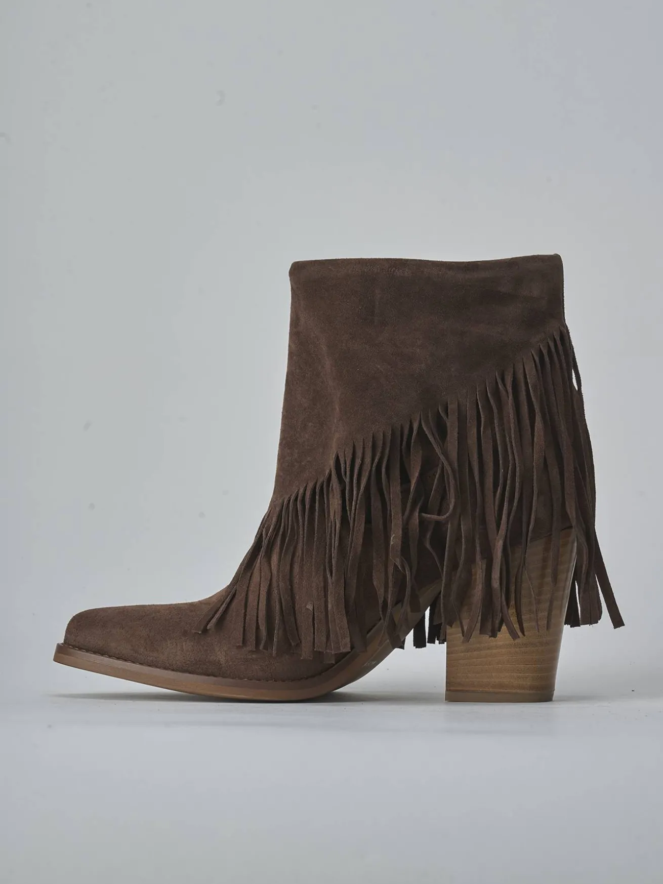 Stivaletti tacco 7cm camoscio testa