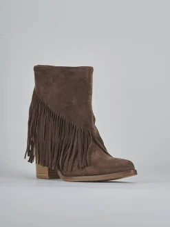 Stivaletti tacco 7cm camoscio testa