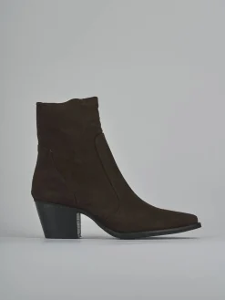 Stivaletti tacco 7cm camoscio testa