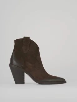 Stivaletti tacco 7cm camoscio testa