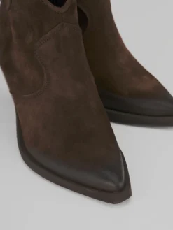 Stivaletti tacco 7cm camoscio testa