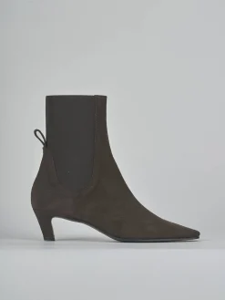 Stivaletti tacco 5cm camoscio testa