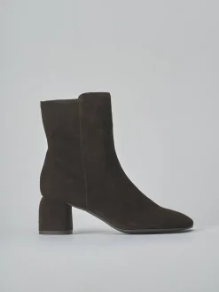 Stivaletti tacco 6cm camoscio testa