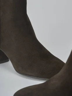 Stivaletti tacco 6cm camoscio testa