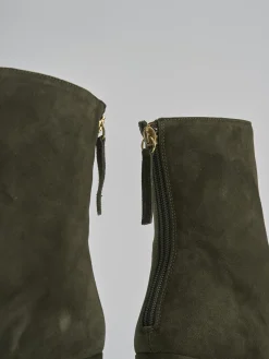 Stivaletti tacco 7cm camoscio verde