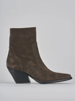 Stivaletti tacco 7cm camoscio testa