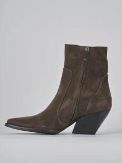 Stivaletti tacco 7cm camoscio testa