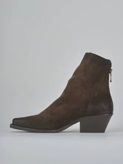 Stivaletti tacco 3cm camoscio testa