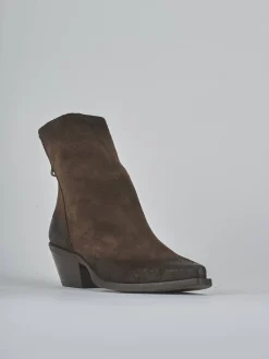 Stivaletti tacco 3cm camoscio testa