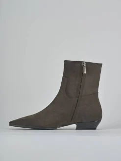 Stivaletti tacco 3cm camoscio testa