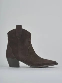 Stivaletti tacco 6cm camoscio testa