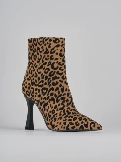 Stivaletti tacco 9cm camoscio multicolor