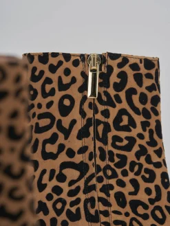 Stivaletti tacco 9cm camoscio multicolor