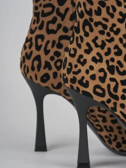 Stivaletti tacco 9cm camoscio multicolor