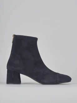 Stivaletti tacco 6cm camoscio blu