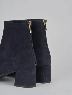 Stivaletti tacco 6cm camoscio blu