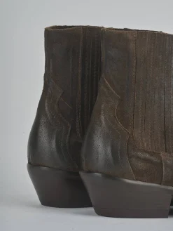 Stivaletti tacco 4cm camoscio testa