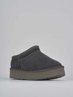 Stivaletti tacco 2cm camoscio grigio