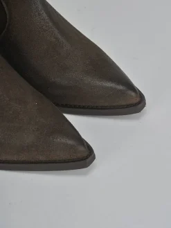 Stivaletti tacco 9cm camoscio testa