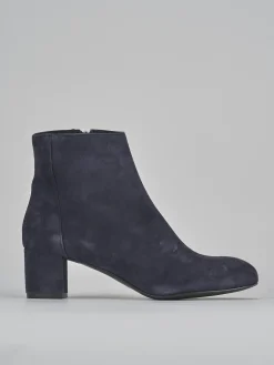 Stivaletti tacco 6cm camoscio blu