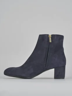 Stivaletti tacco 6cm camoscio blu