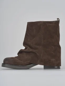 Stivaletti tacco 3cm camoscio testa