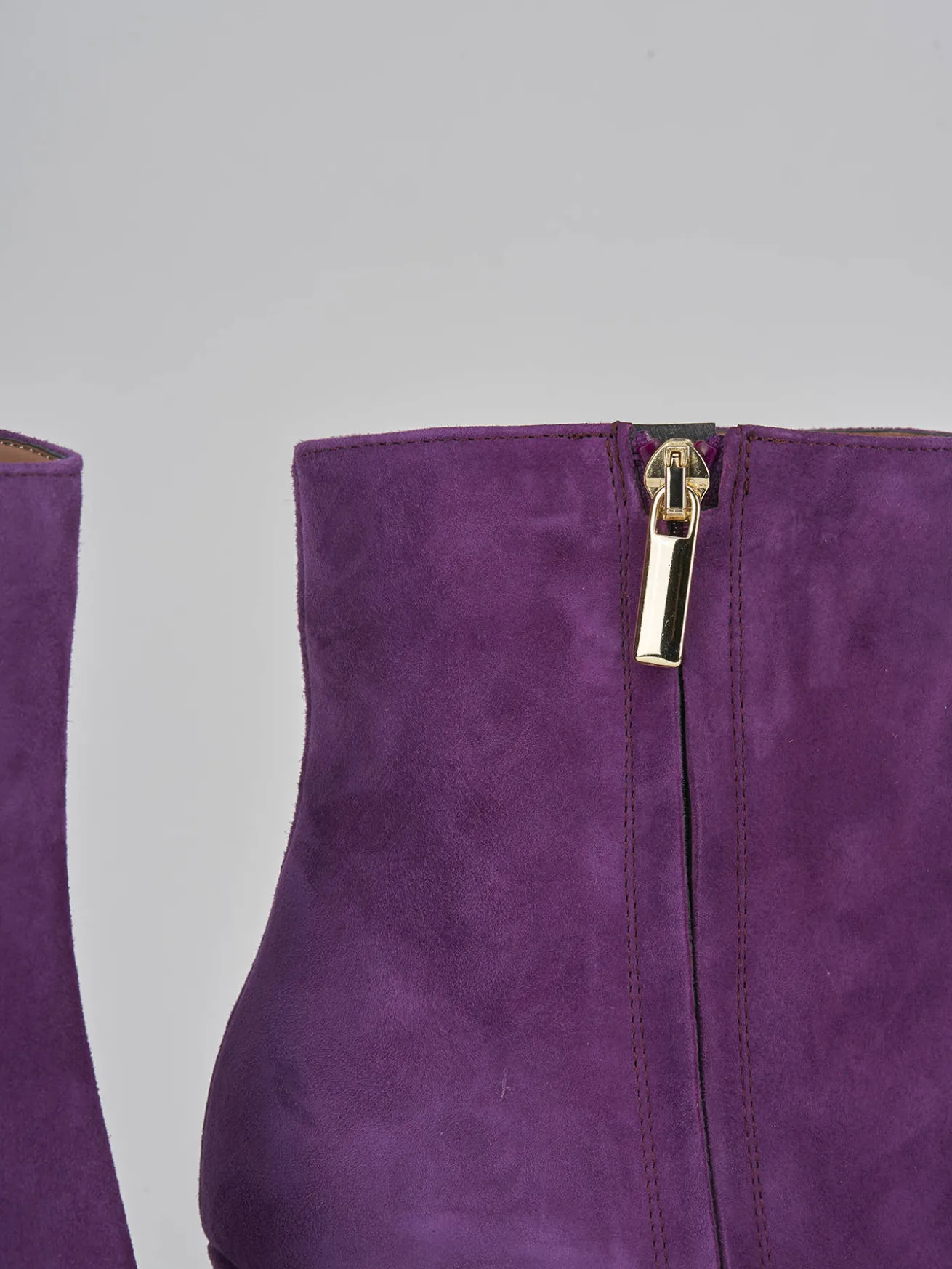 Stivaletti tacco 9cm camoscio viola