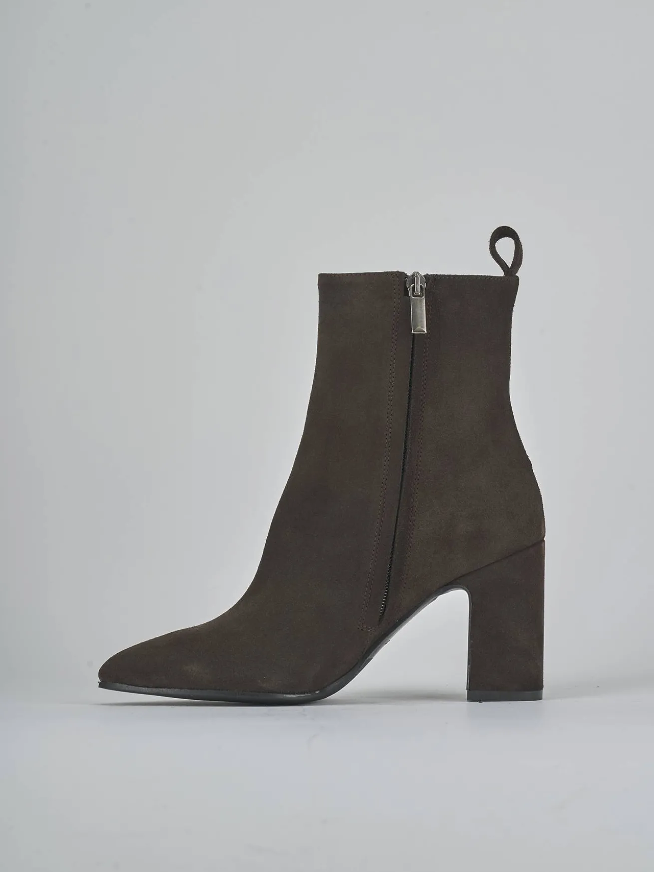 Stivaletti tacco 9cm camoscio testa