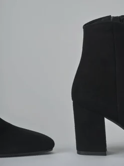 Stivaletti tacco 7cm camoscio nero