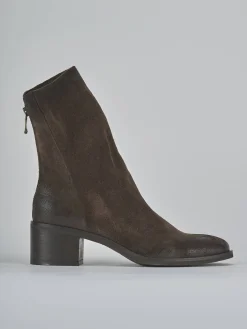 Stivaletti tacco 5cm camoscio testa