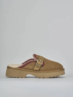 Stivaletti tacco 3cm camoscio marrone