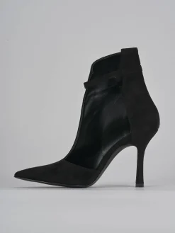 Stivaletti tacco 9cm camoscio nero