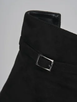 Stivaletti tacco 9cm camoscio nero