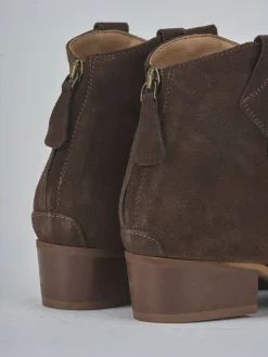 Stivaletti tacco 3cm camoscio testa