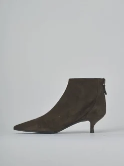 Stivaletti tacco 5cm camoscio testa